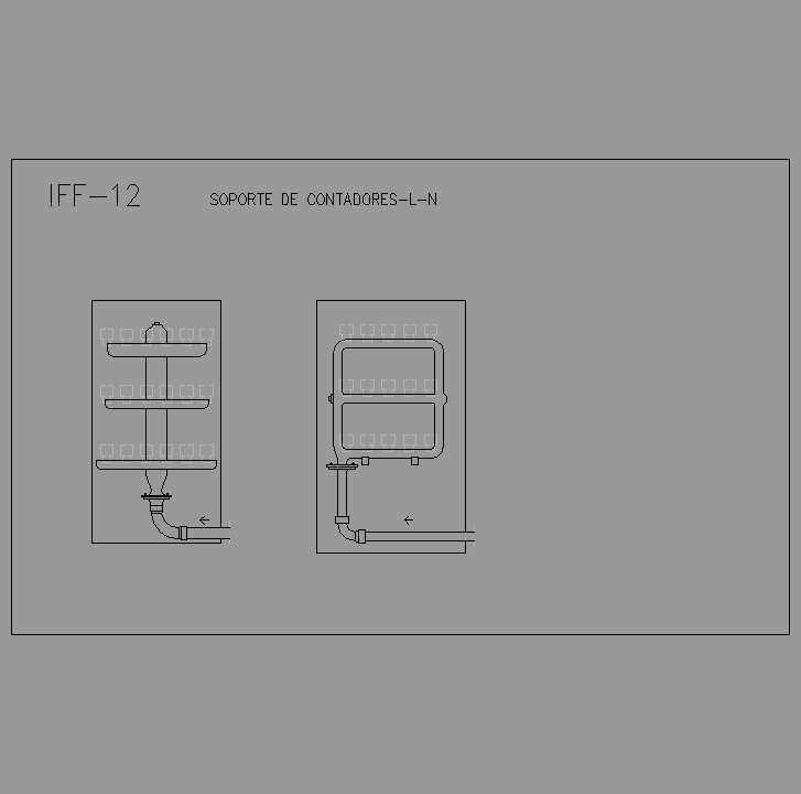 Bloque Autocad Soporte de contadores